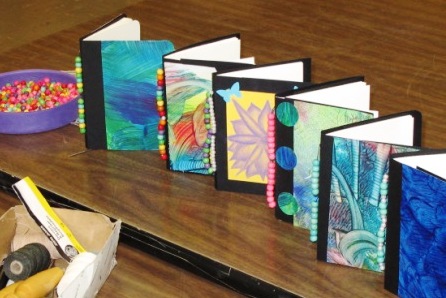 Beaded bindings by High School Students